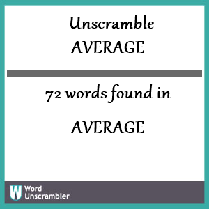 unscramble the word normal