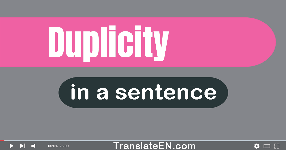 use duplicity in a sentence