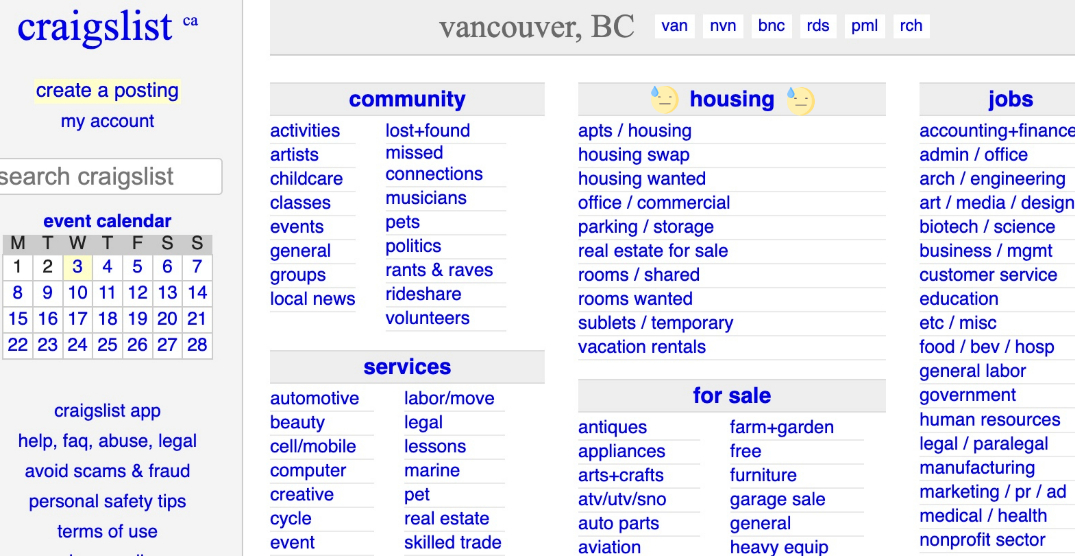 vancouver craigslist