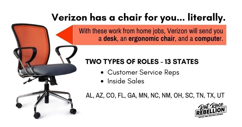 verizon wireless work from home jobs