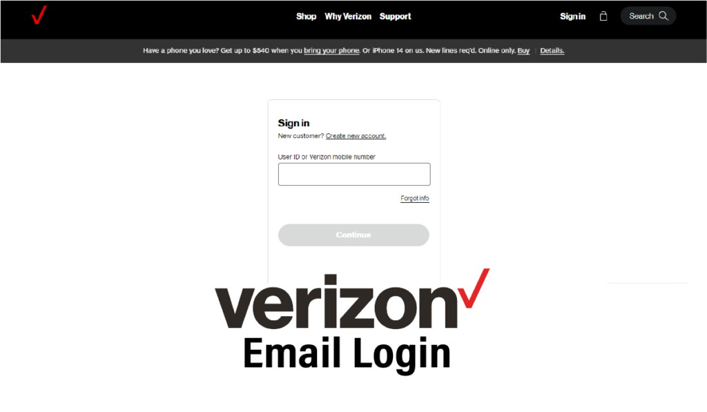 verizon yahoo mail sign in