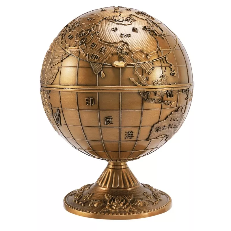 vintage globe ashtray