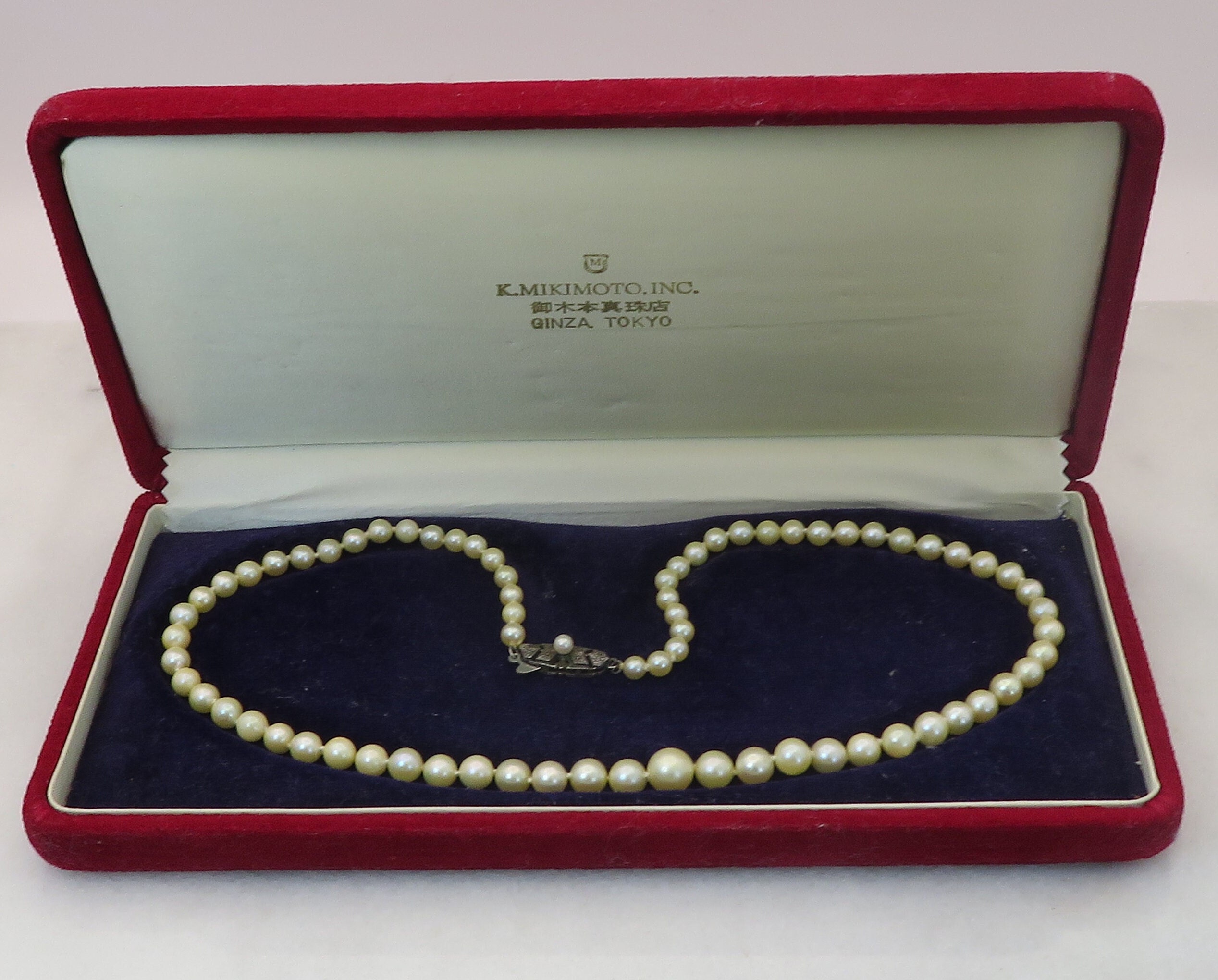 vintage mikimoto pearl necklace