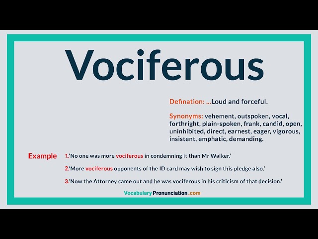 vociferous synonyms