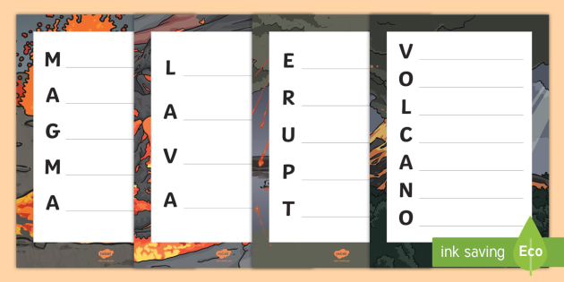 volcano acrostic poem