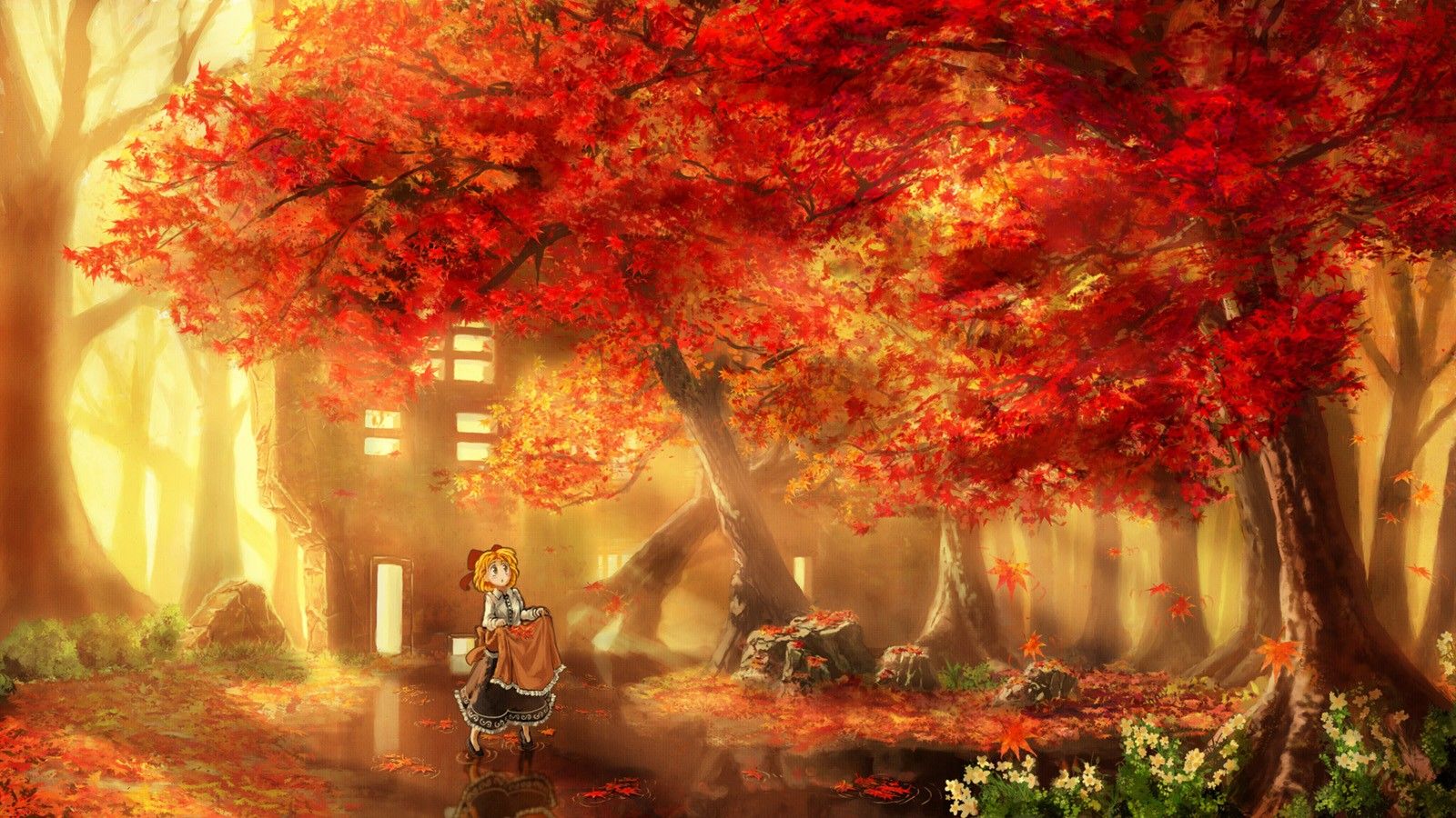 wallpaper anime fall