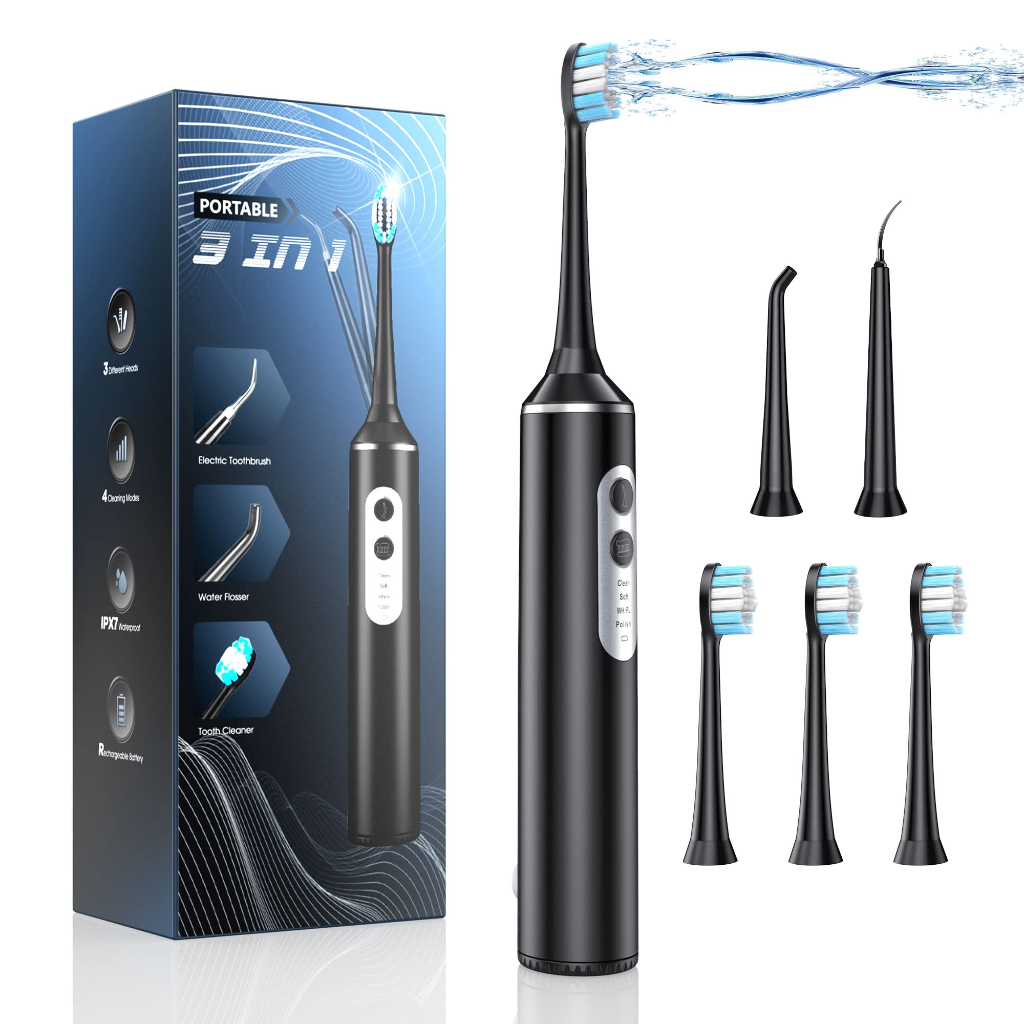 water flosser toothbrush combo