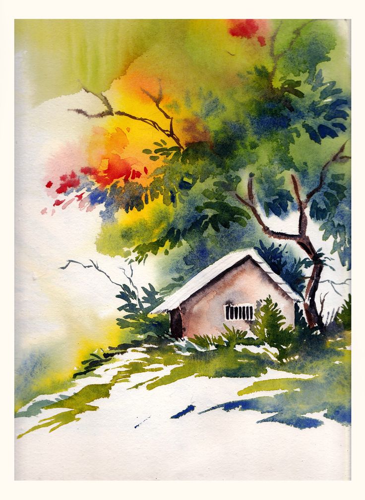 watercolor landscape images