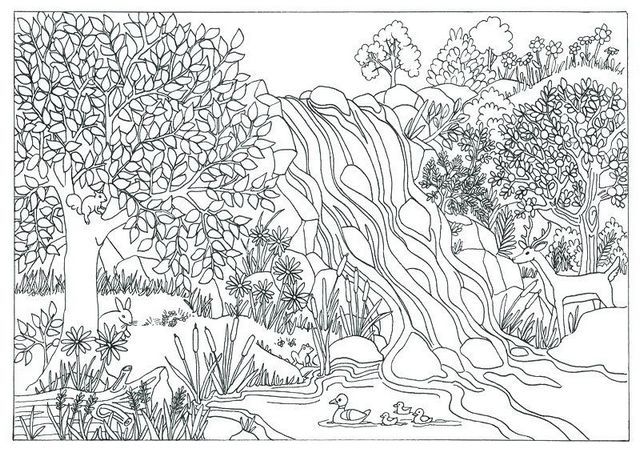 waterfall coloring sheet