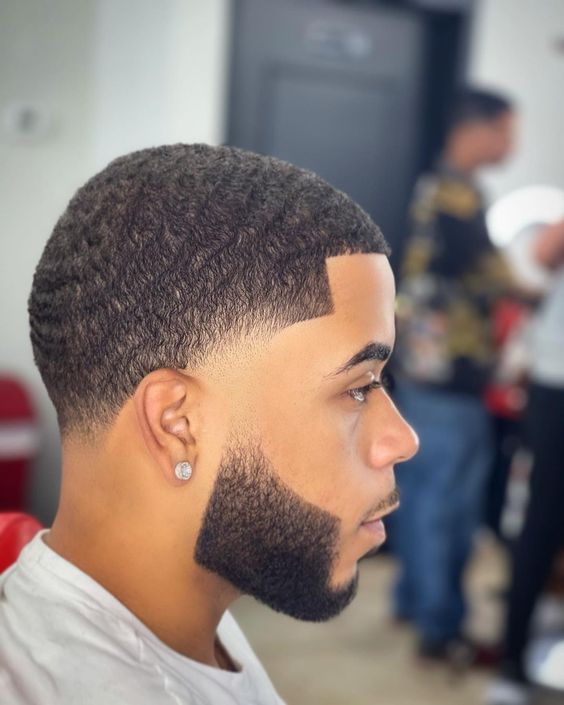 waves short low taper fade black male