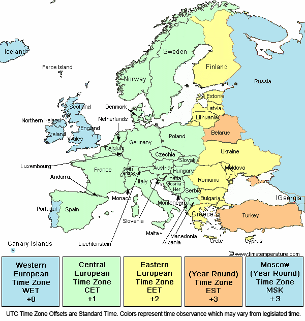 western european time zone