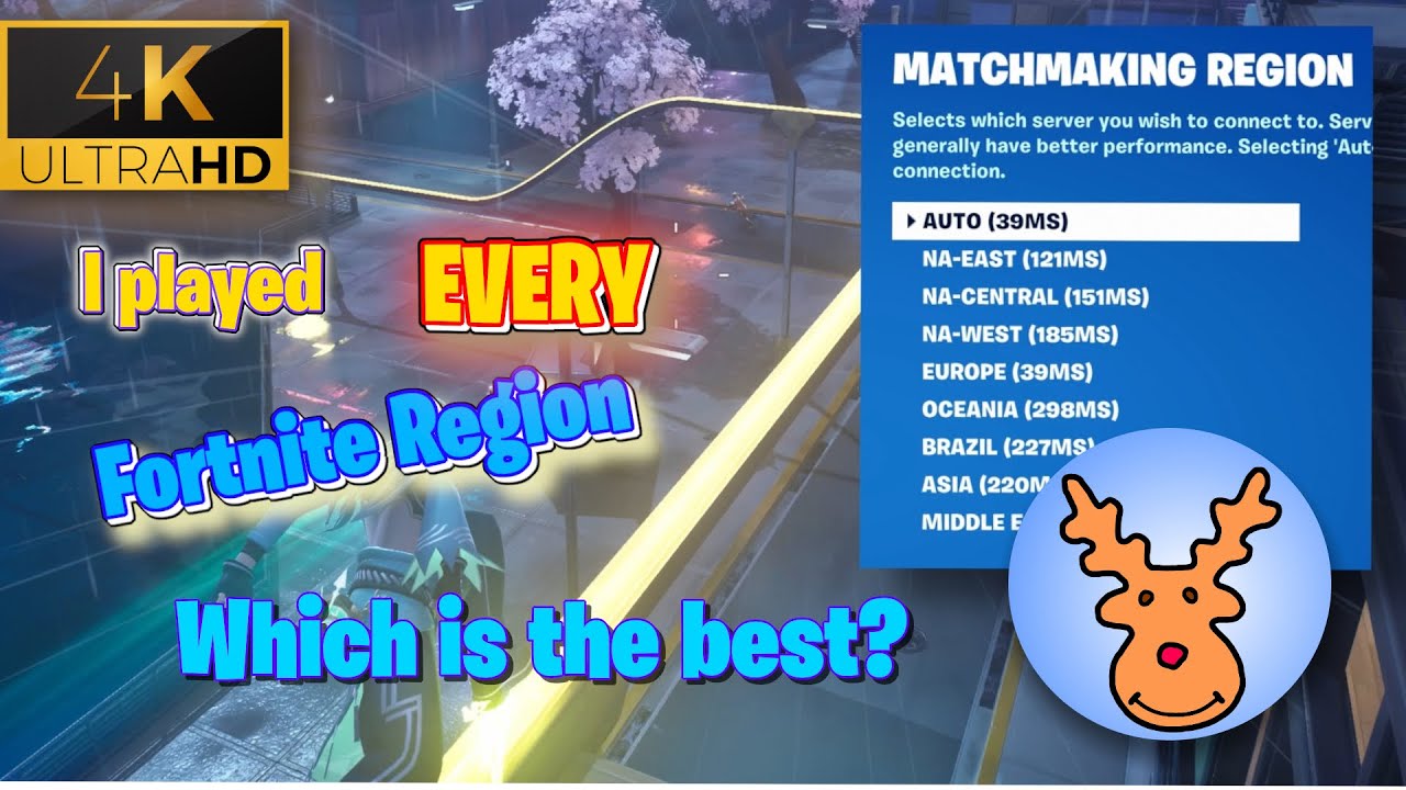 what is the best matchmaking region in fortnite