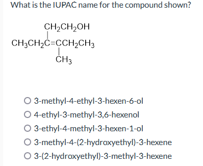 what is the iupac name for the compound shown