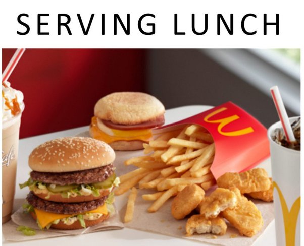 what time is lunch in mcdonalds