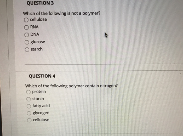 which of the following is not a polymer