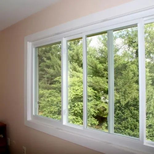 white sliding window