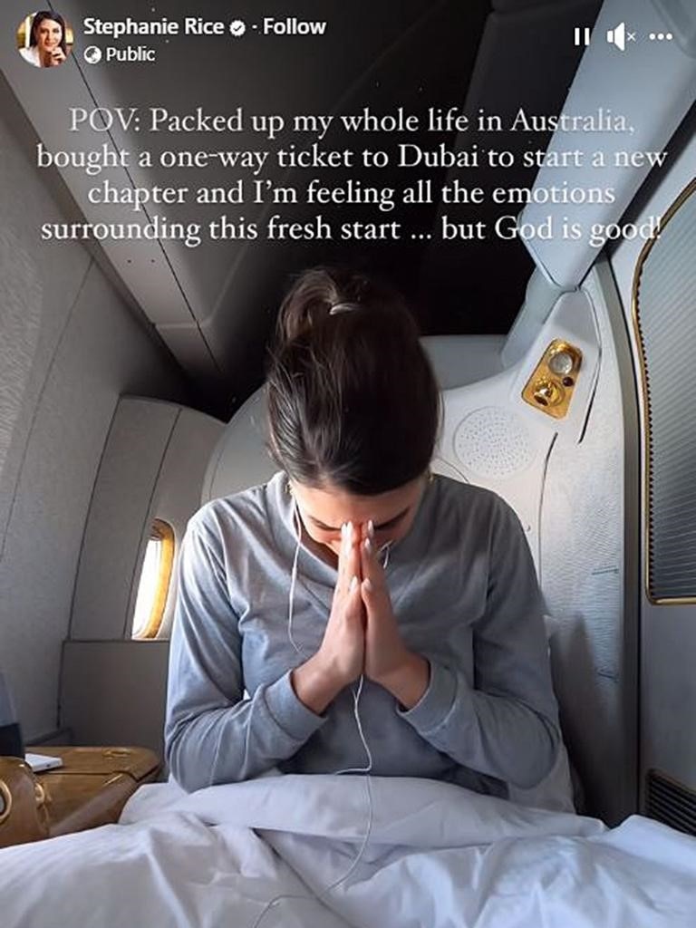 why is stephanie rice moving to dubai