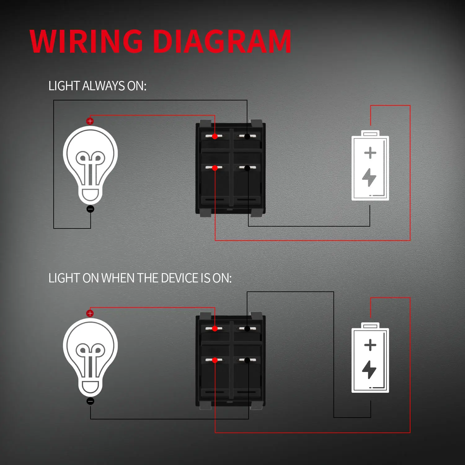 wiring diagram for 4 pin rocker switch