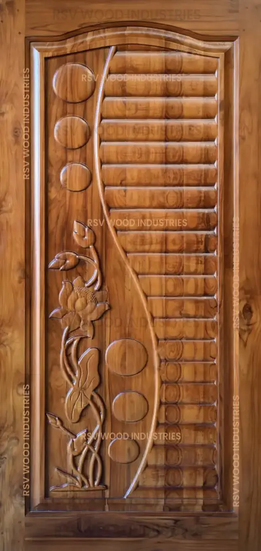 wood carving main door