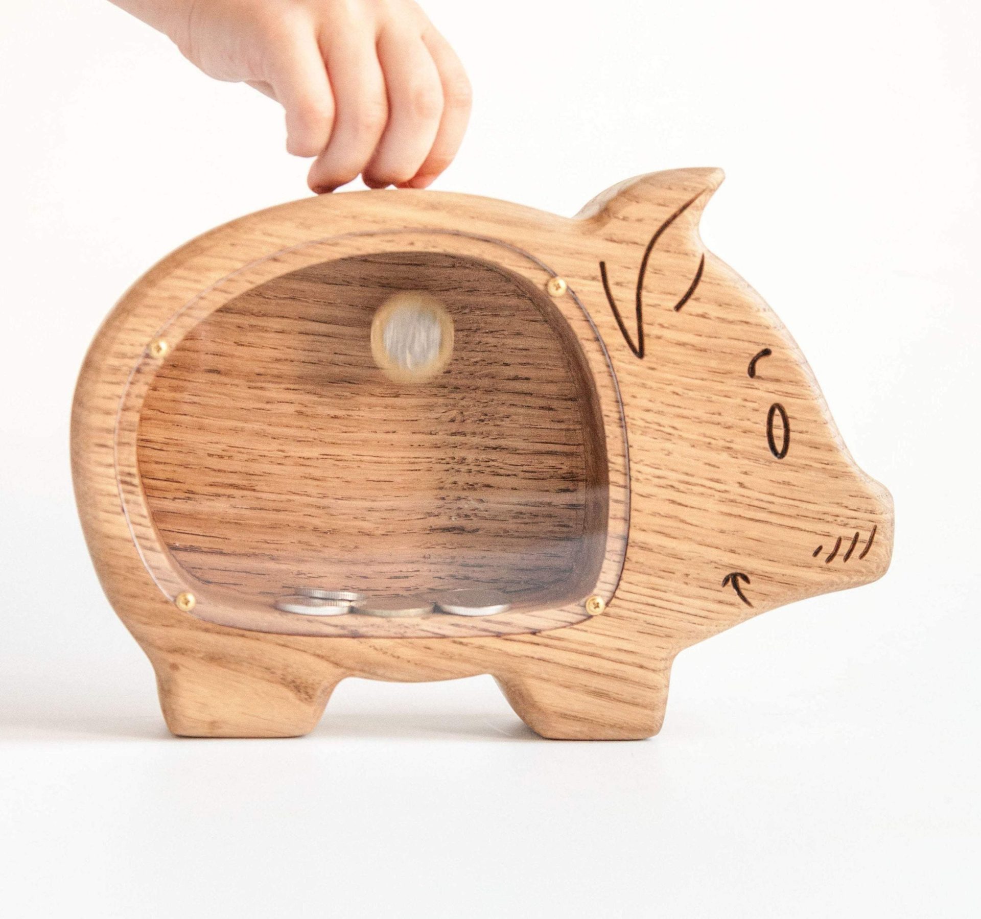 wooden coin banks