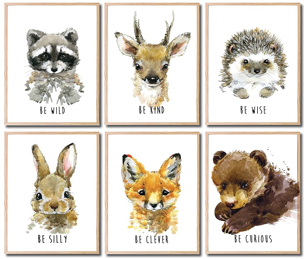 woodland nursery animals