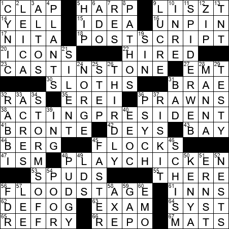 world leaders crossword clue