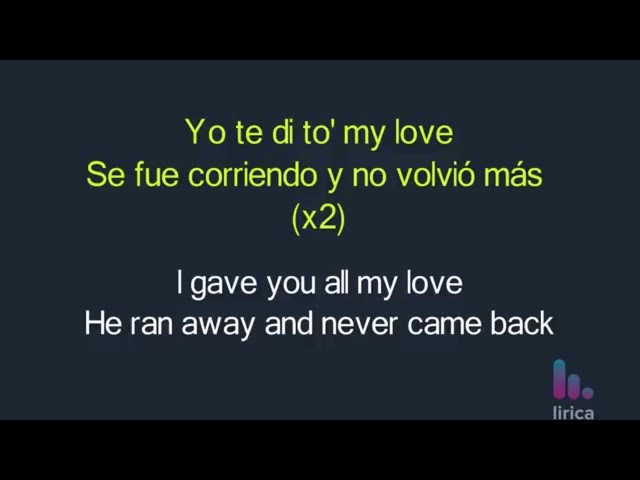 yo te vi to my love letra español