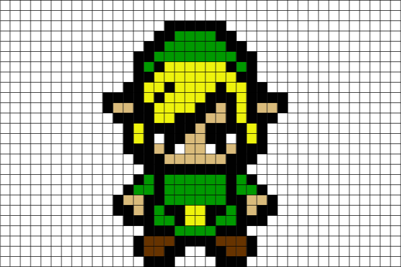 zelda link pixel art