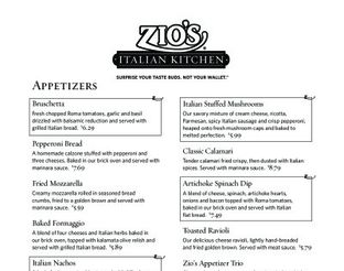 zios italian kitchen oklahoma city menu