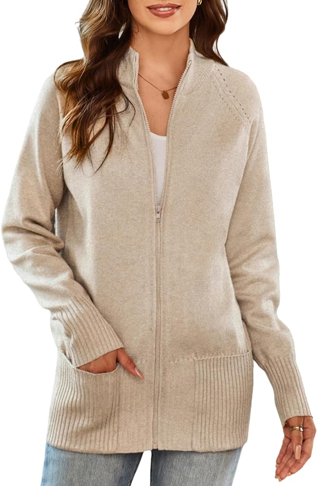 zip cardigan sweater